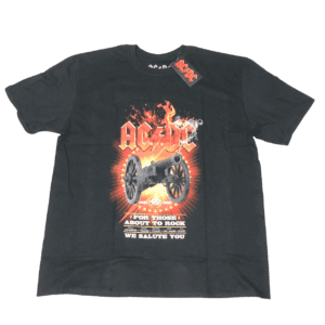 AC/DC Short Sleeve T-Shirt: For Those About to Rock 40th Anniversary - Canon