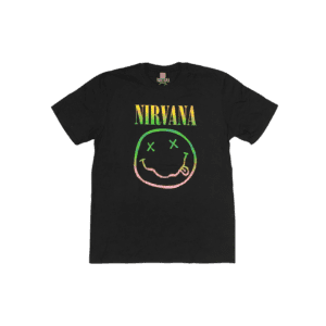NIRVANA Short Sleeve T-Shirt: Smiley Rainbow