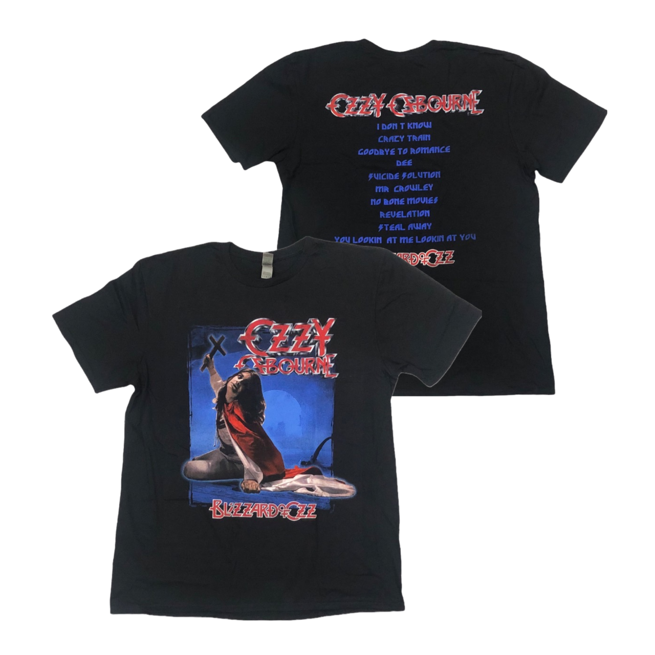 OZZY OSBOURNE Short Sleeve T-Shirt: Blizzard of Ozz Tracklist | AREA-23