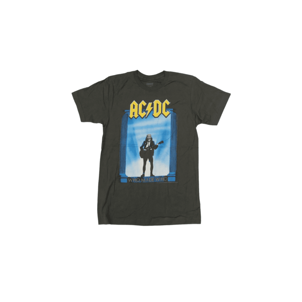 AC/DC Short Sleeve T-Shirt: Who Made Who Album – AREA-23