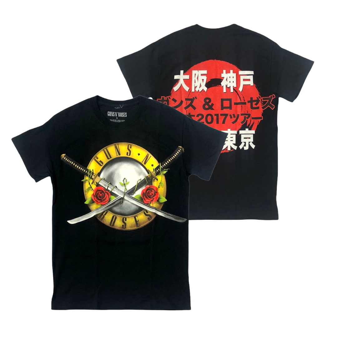 GUNS N' ROSES Short Sleeve T-Shirt: Japan Tour 2017 Samurai Bullet 