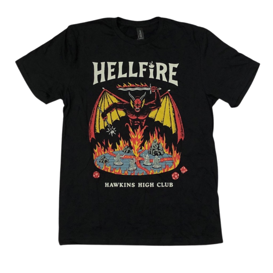 Stranger Things Season 5 (Flaming Hellfire) Black Unisex Short Sleeve T-Shirt main image 1