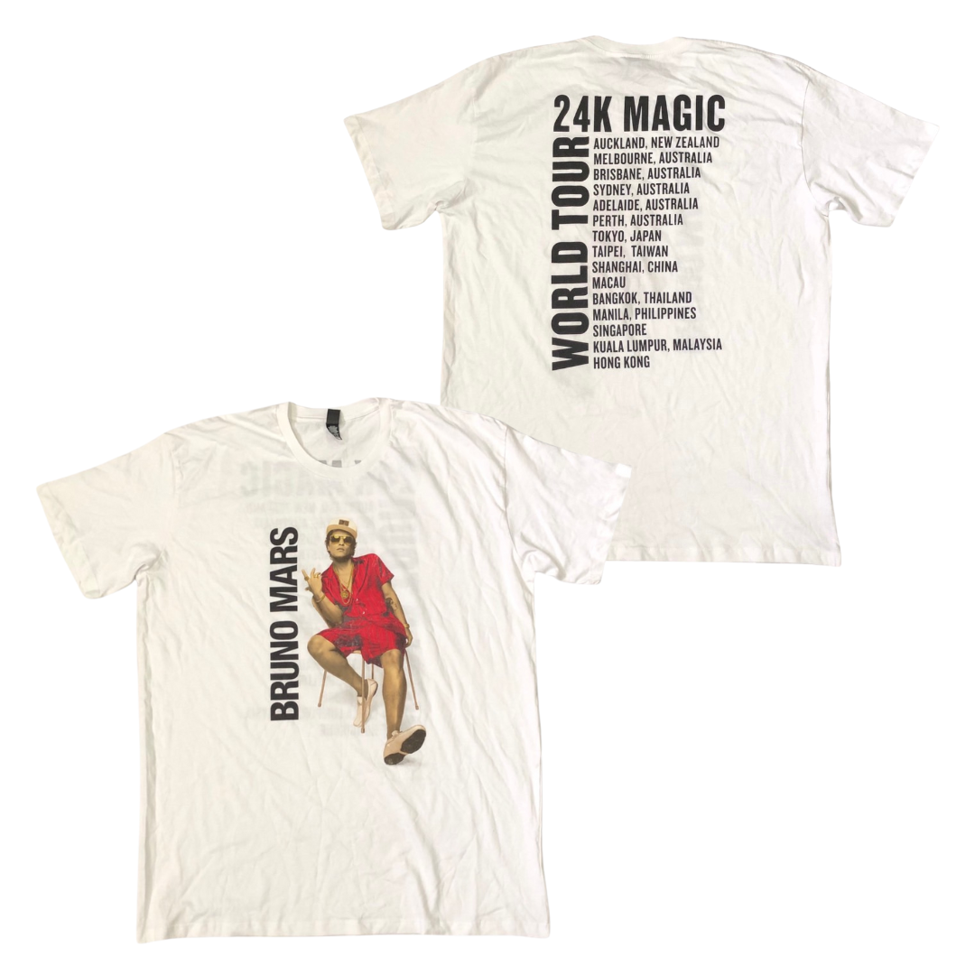 BRUNO MARS Short Sleeve T-Shirt: 24K Magic Tour – AREA-23 STORE