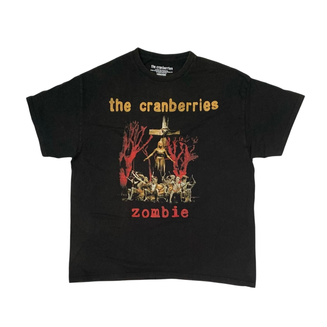 THE CRANBERRIES Short Sleeve T-Shirt: Zombie Cross Vintage Washed