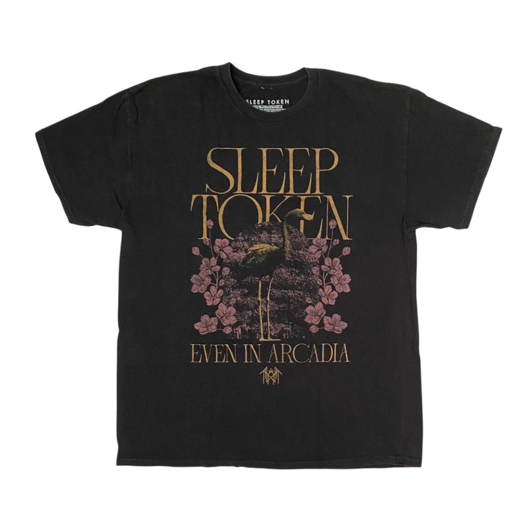 SLEEP TOKEN Short Sleeve T-Shirt: Crane Flowers Vintage Washed