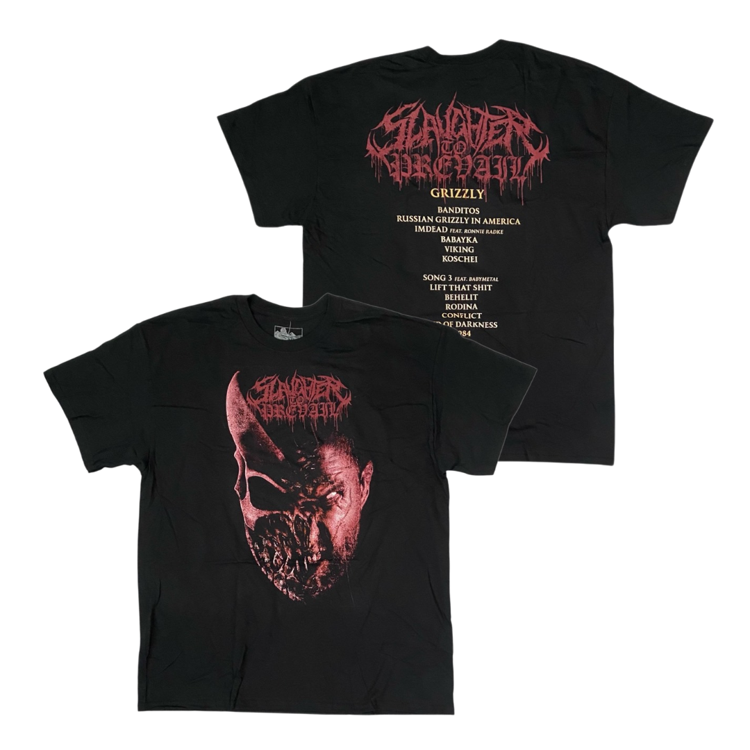 SLAUGHTER TO PREVAIL Short Sleeve T-Shirt: Grizzly Track List Two-Sided