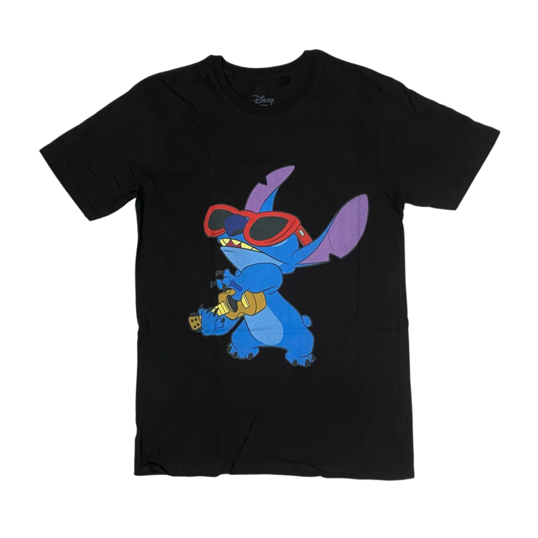 Disney Short Sleeve T-Shirt: Lilo & Stitch Stitch Guitar