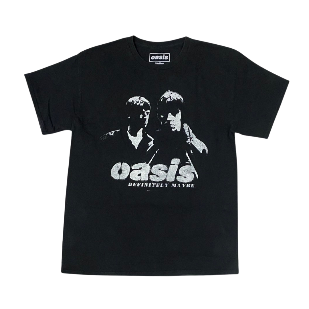 OASIS Short Sleeve T-Shirt: Definitely Maybe Stencil Vintage Washed