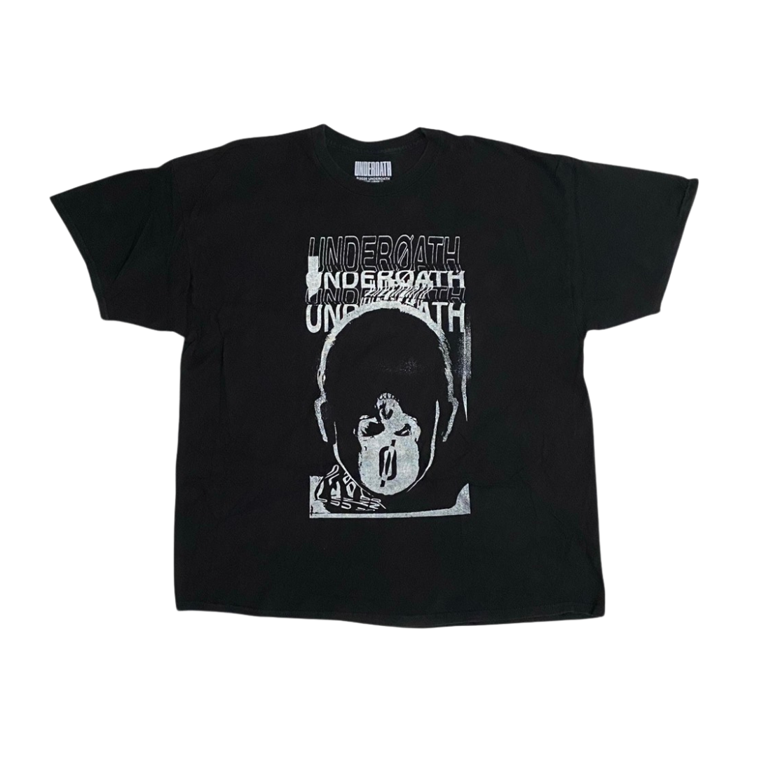 UNDEROATH Short Sleeve T-Shirt: Mask Vintage Washed