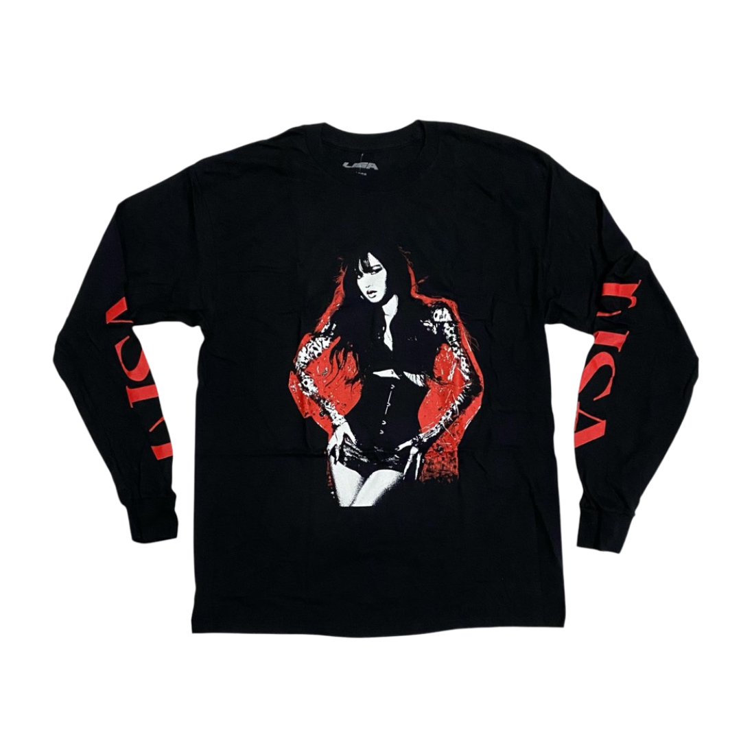 LISA Long Sleeve T-Shirt: Red & Black Portrait