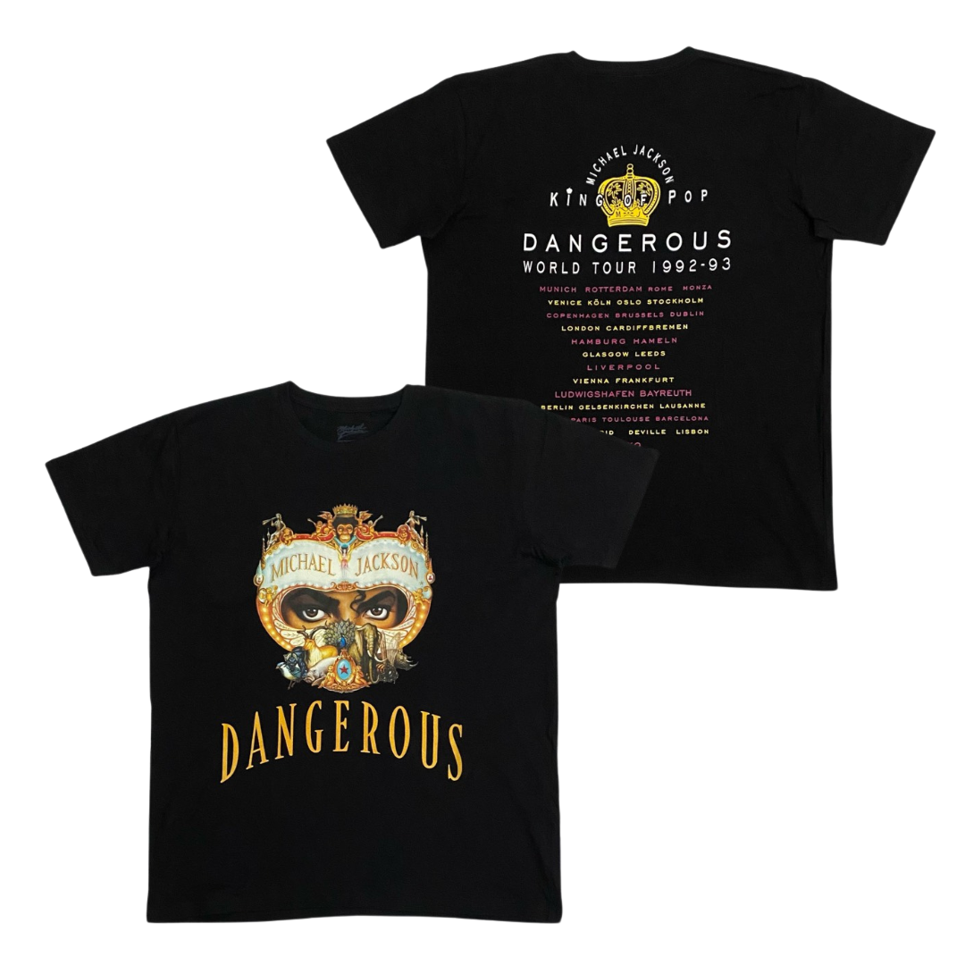 MICHAEL JACKSON Short Sleeve T-Shirt: Dangerous World Tour Mask