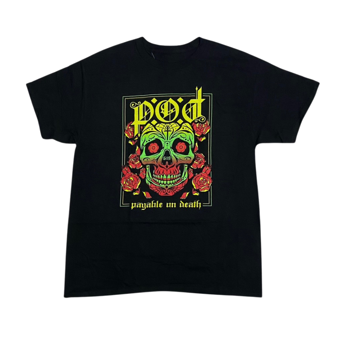 P.O.D. Short Sleeve T-Shirt: Skull & Roses
From
