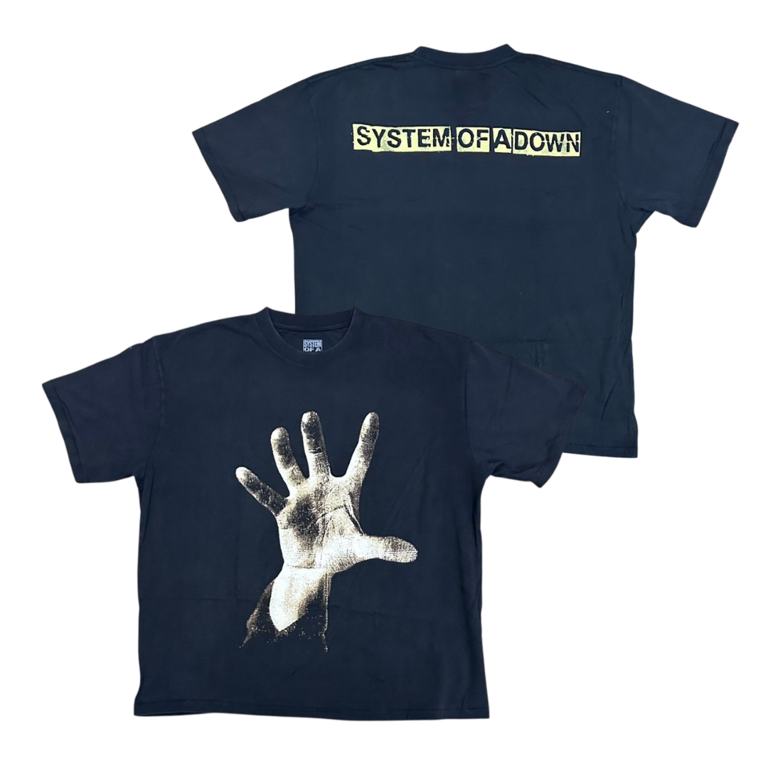 SYSTEM OF A DOWN Short Sleeve Shirt: Hand Vintage Washed (Oversized)