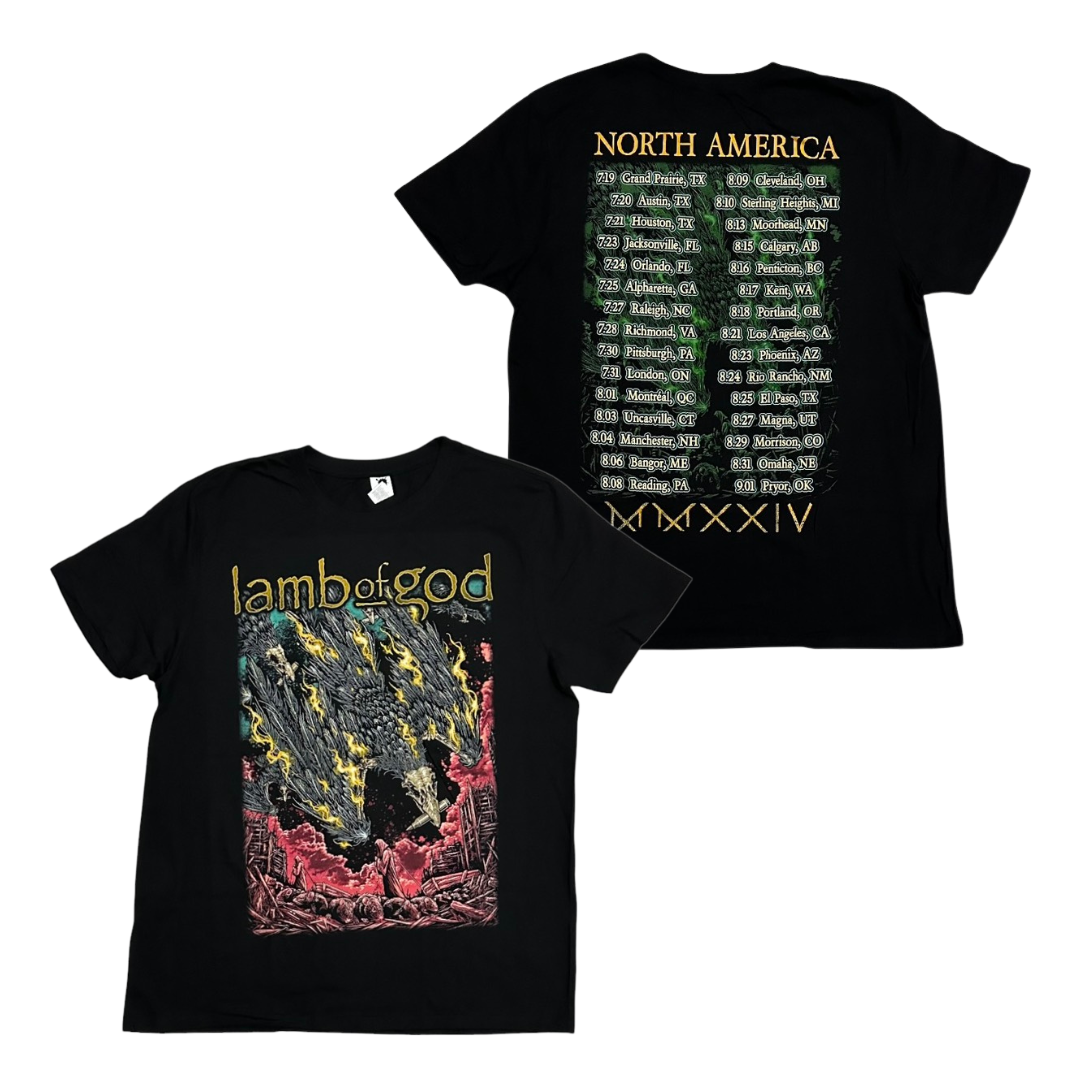 LAMB OF GOD Short Sleeve T-Shirt: Ashes 2024 Itin