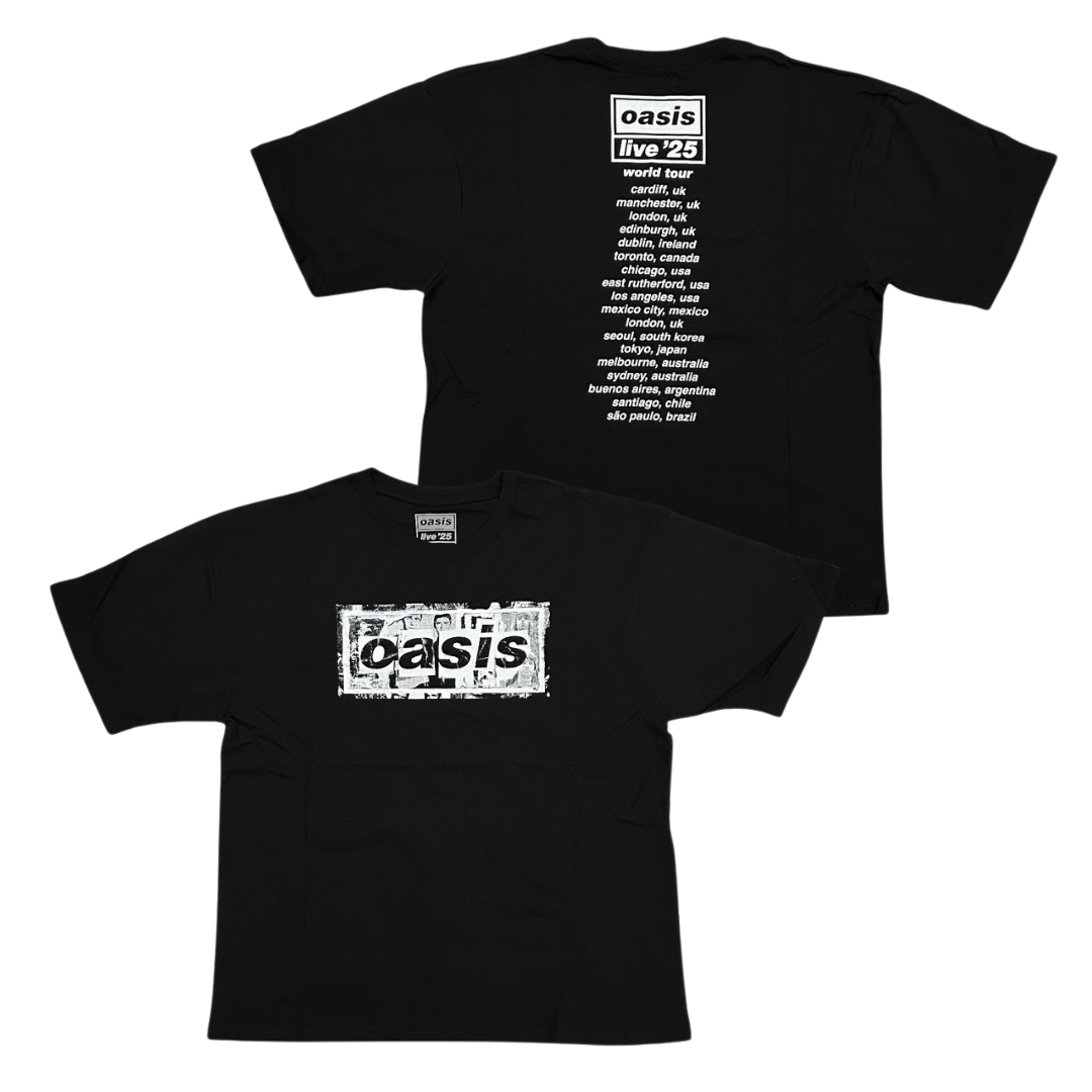OASIS Short Sleeve T-Shirt: Logo Live 25 World Tour