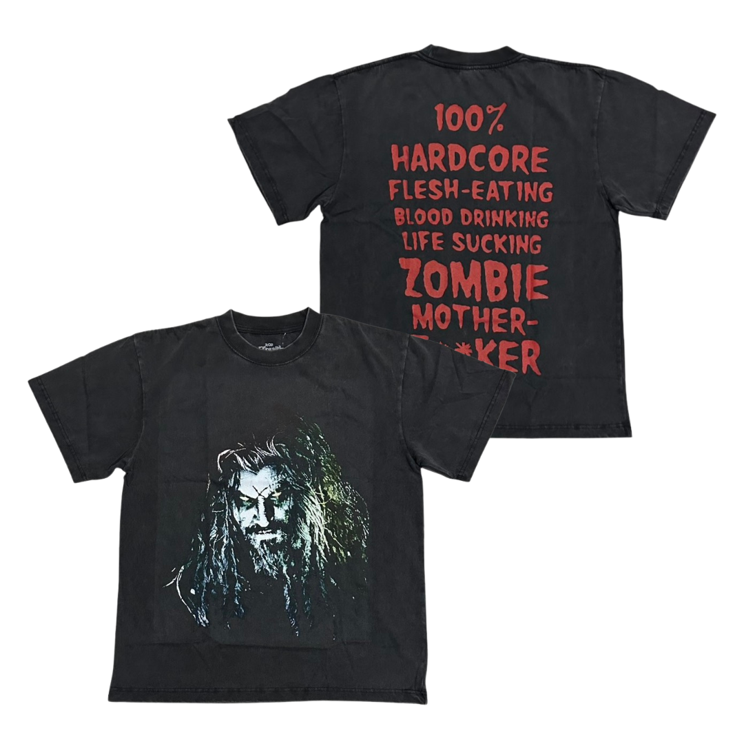 ROB ZOMBIE Short Sleeve T-Shirt: 100% Hardcore (Oversized)