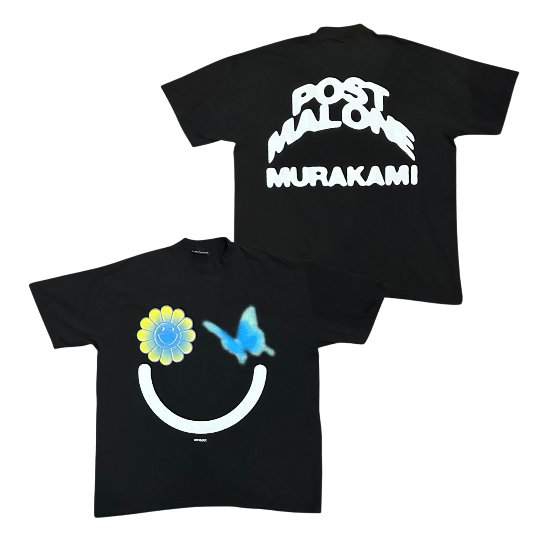 POST MALONE Short Sleeve T-Shirt: Post Malone X Takashi Murakami Smile