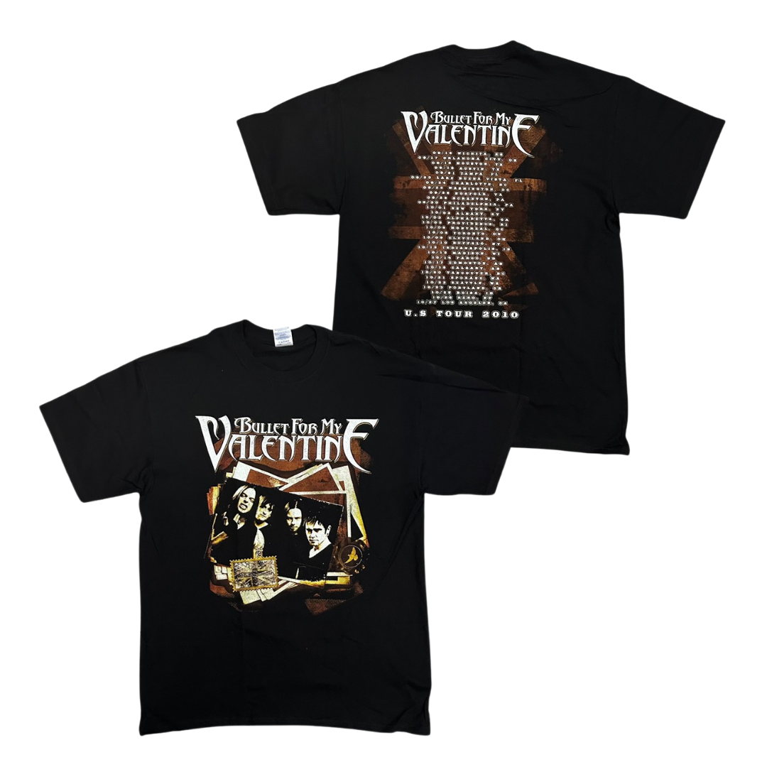 BULLET FOR MY VALENTINE Short Sleeve T-Shirt: Tour 2010 (Vinrage Dead Stock)