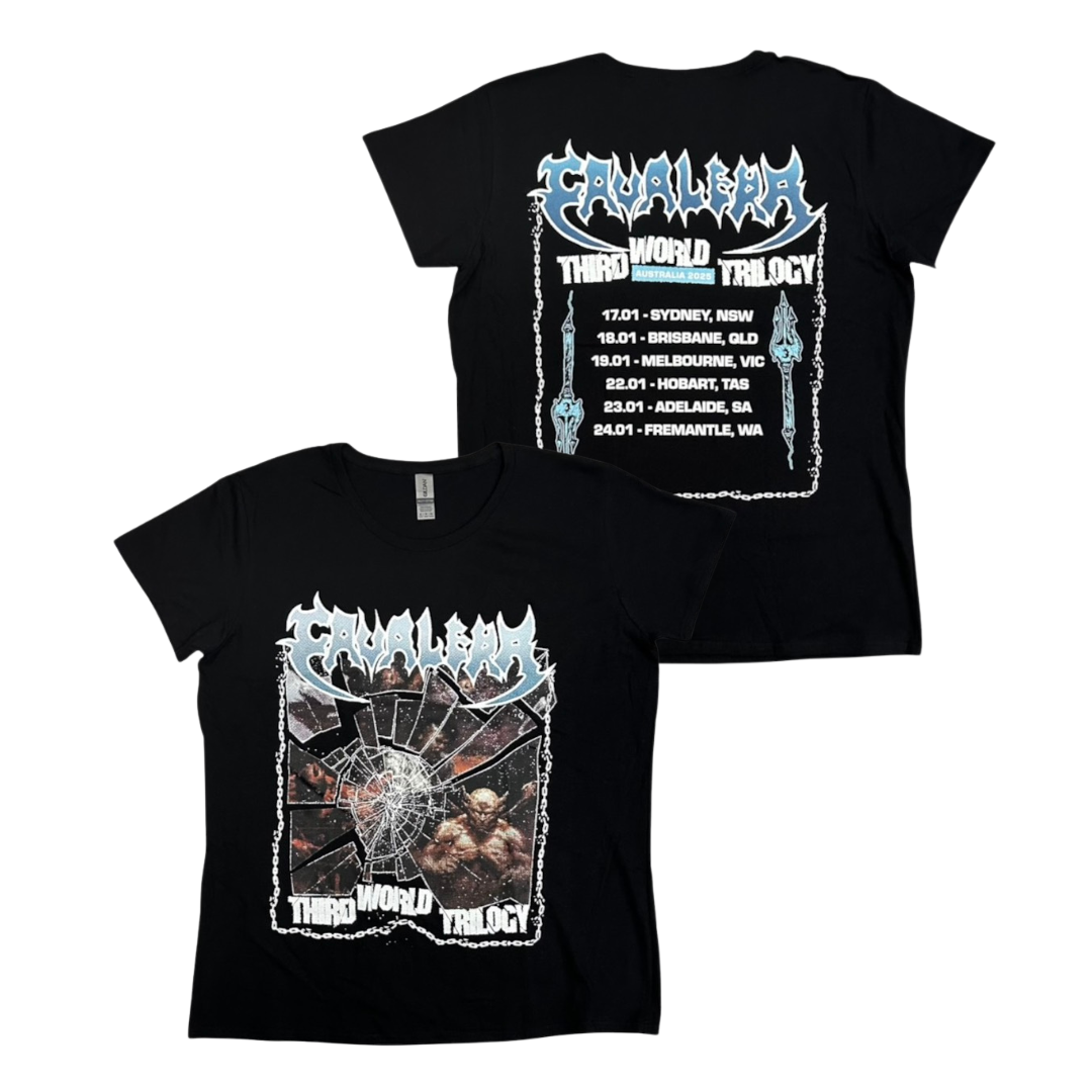 CAVALERA Short Sleeve Women T-Shirt: Third World Trilogy 2025 Tour
