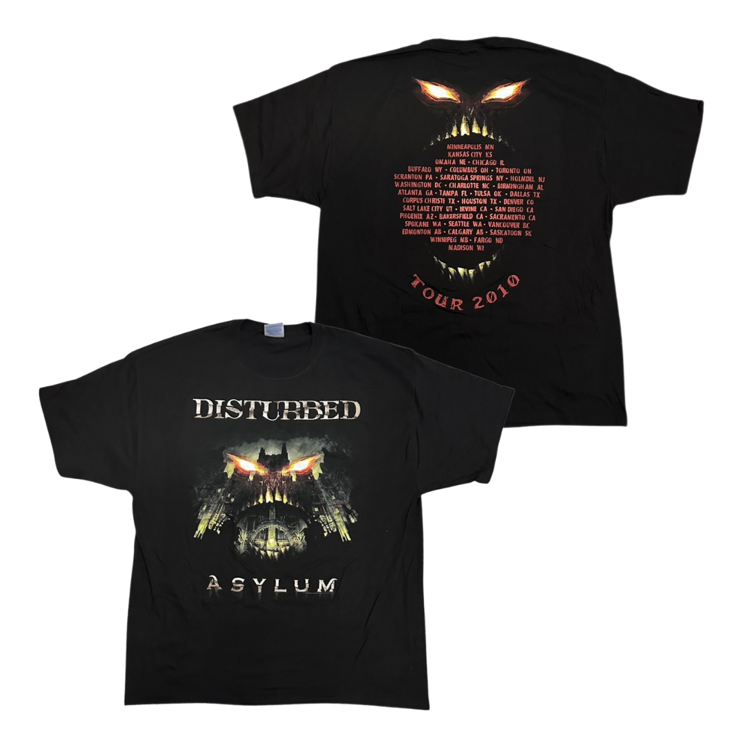 DISTURBED Short Sleeve T-Shirt: Tour 2010 (Vinrage Dead Stock)