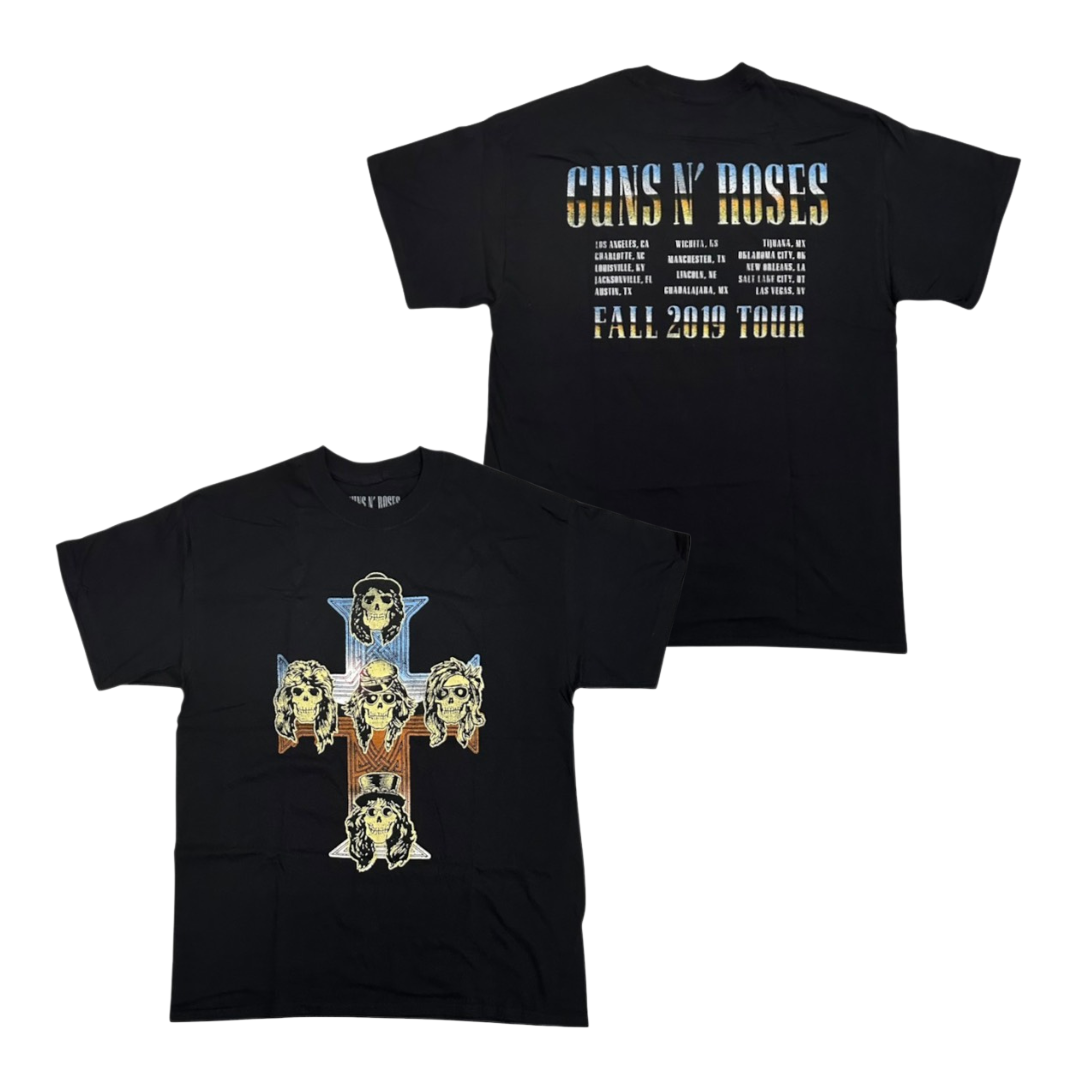 GUNS N' ROSES Short Sleeve T-Shirt: Metal Cross Tour