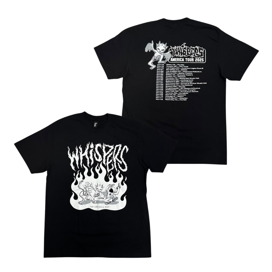 WHISPERS Short Sleeve T-Shirt: Humanity World Tour