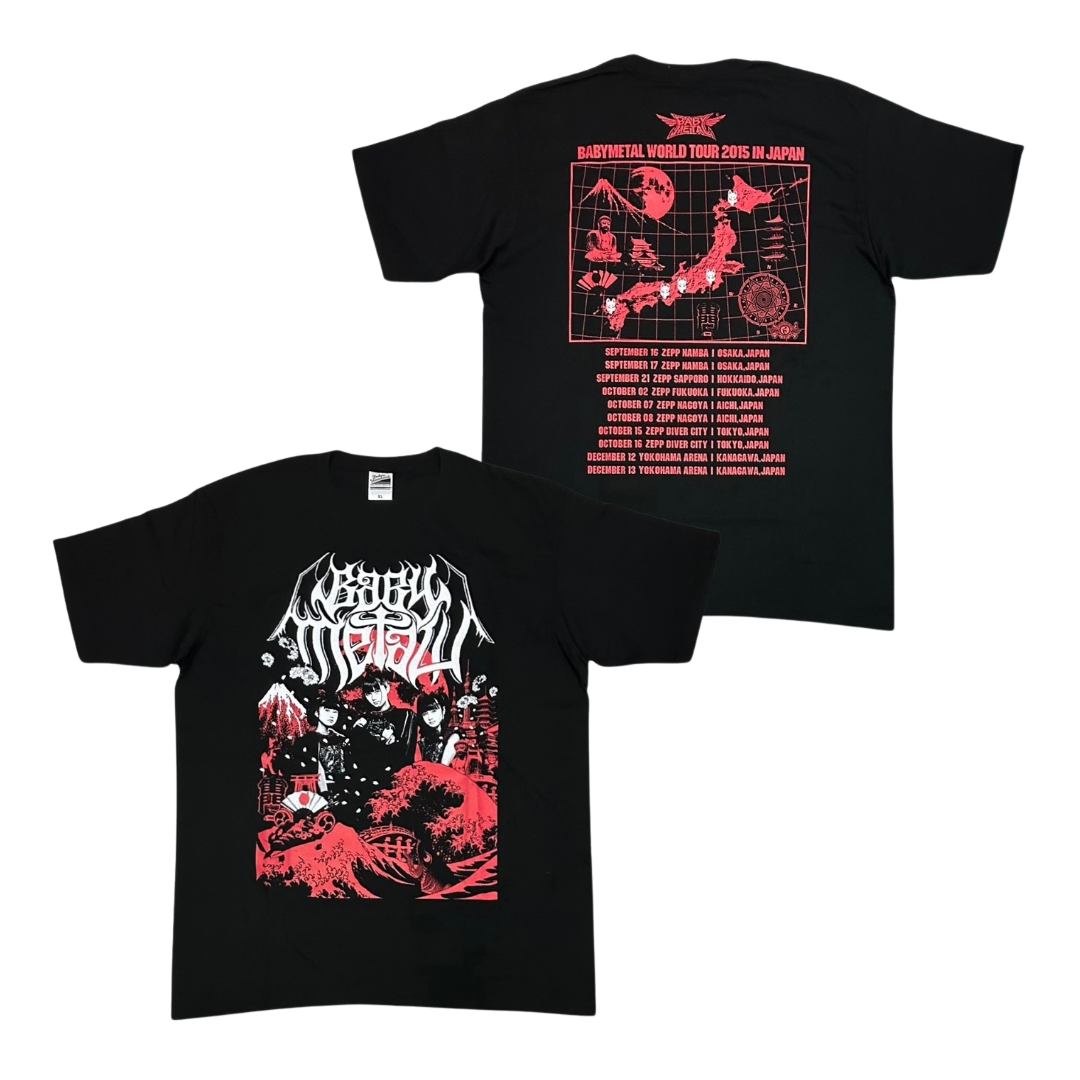 BABYMETAL Short Sleeve T-Shirt: World Tour 2015 In Japan