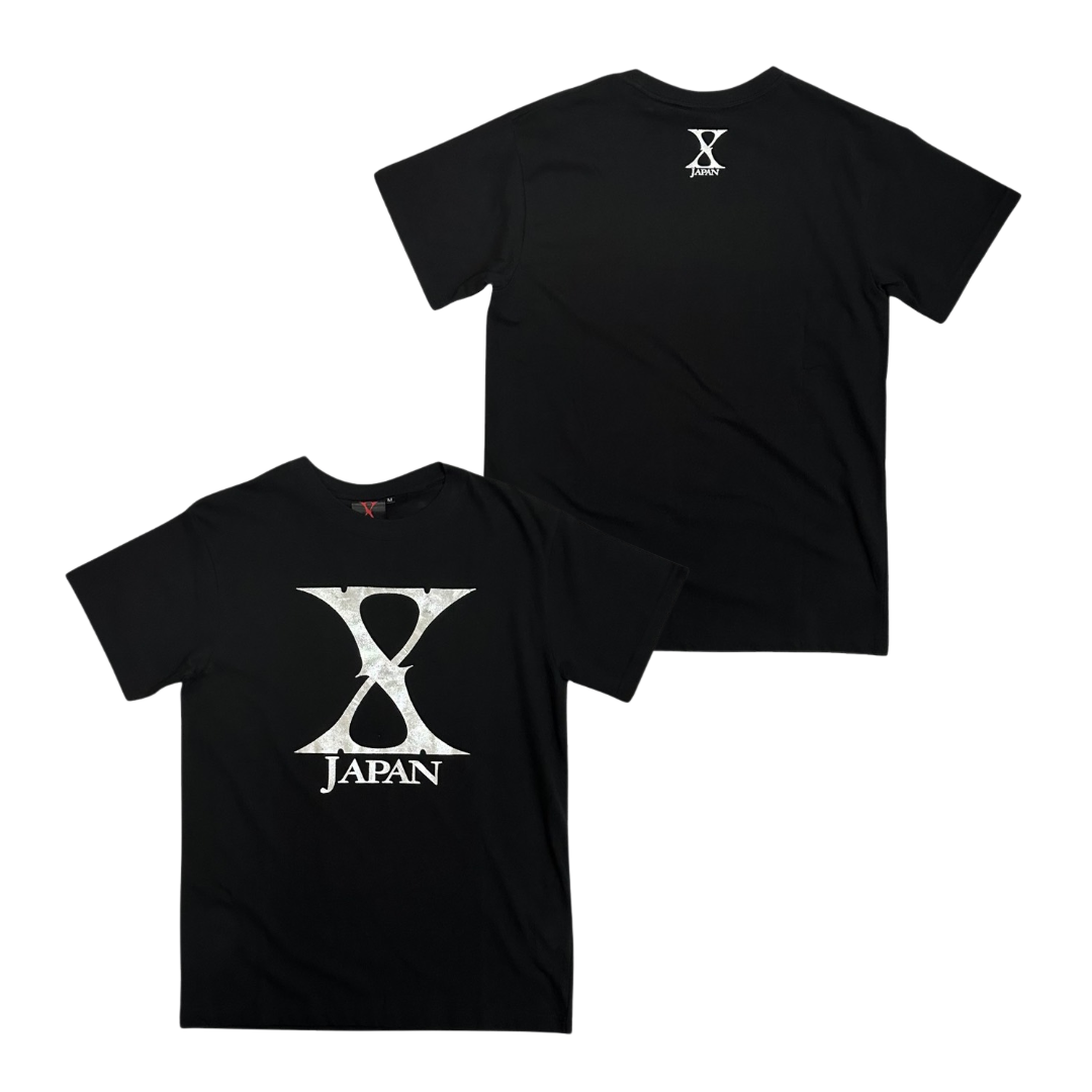 X JAPAN Short Sleeve T-Shirt: Silver Logo