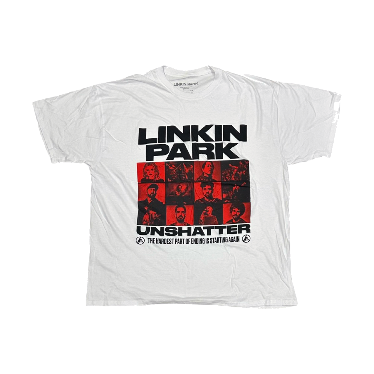 LINKIN PARK Short Sleeve T-Shirt: Unshatter Box Photos White
