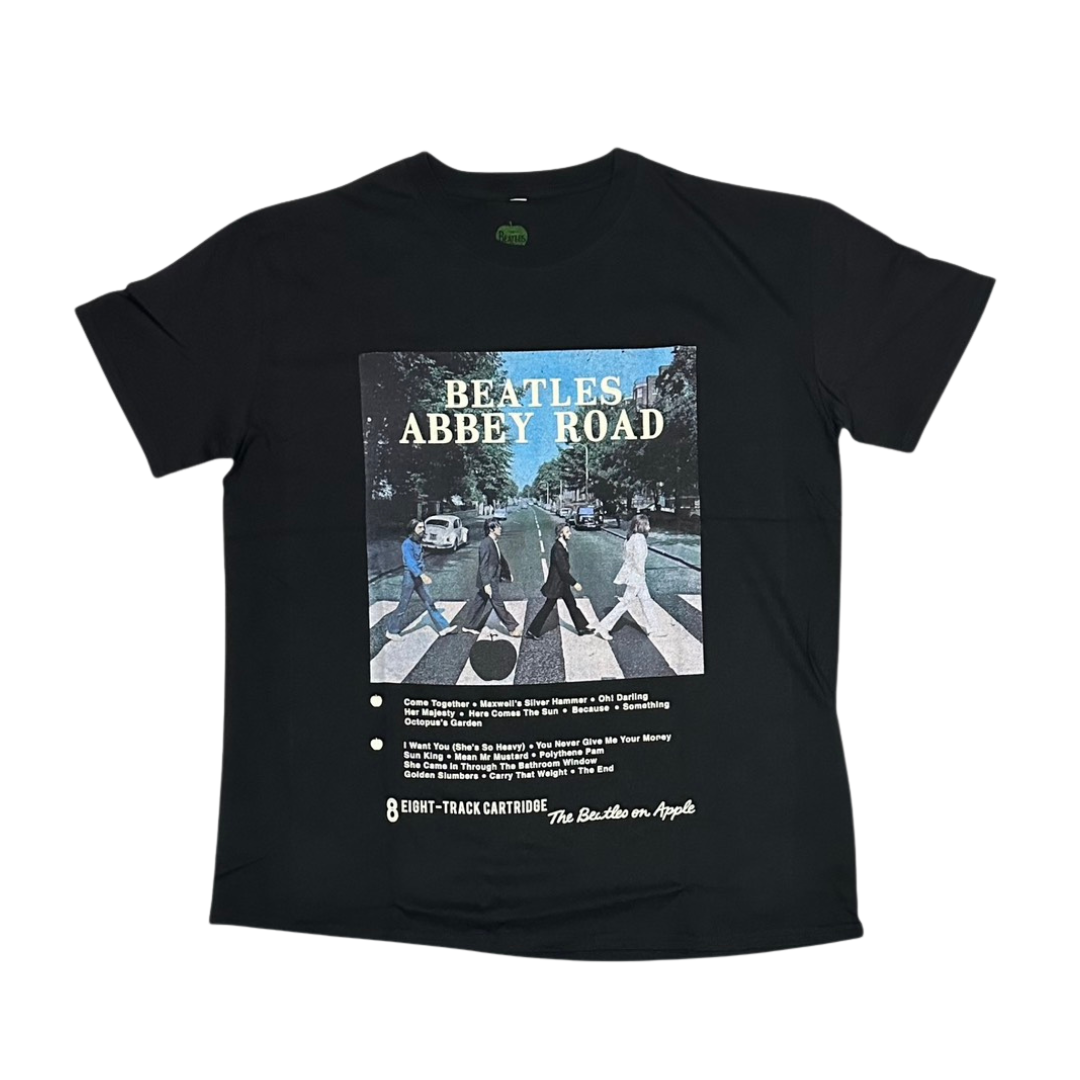 THE BEATLES Short Sleeve T-Shirt: Abbey Road 8 Track